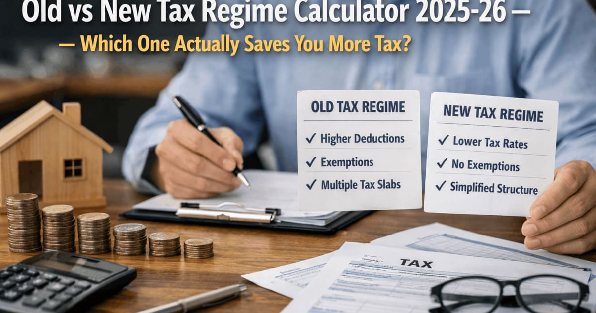 Old vs New Tax Regime Calculator 2025-26 — Which One Actually Saves You More Tax?